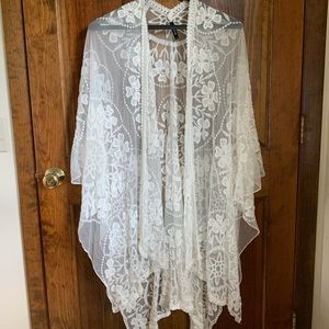 Torrid Floral Mesh Ruana